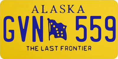 AK license plate GVN559