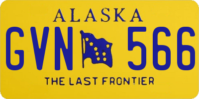 AK license plate GVN566
