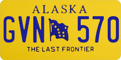 AK license plate GVN570