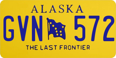 AK license plate GVN572