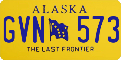 AK license plate GVN573