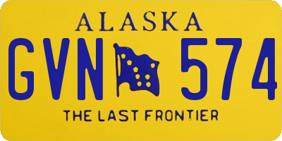 AK license plate GVN574