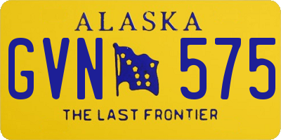 AK license plate GVN575