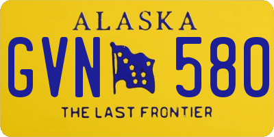 AK license plate GVN580