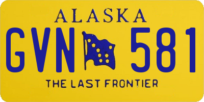 AK license plate GVN581