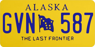 AK license plate GVN587