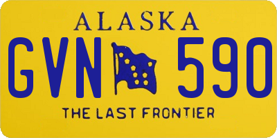 AK license plate GVN590