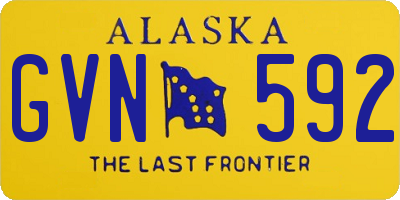 AK license plate GVN592