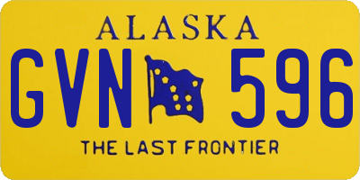 AK license plate GVN596
