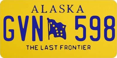 AK license plate GVN598