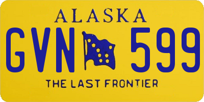 AK license plate GVN599