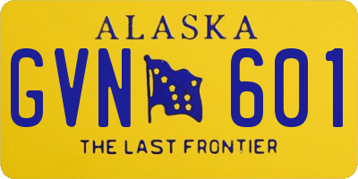 AK license plate GVN601