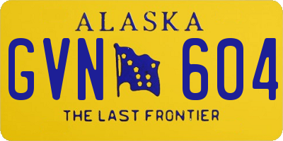 AK license plate GVN604
