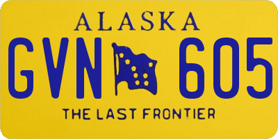 AK license plate GVN605
