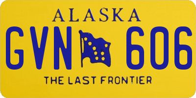 AK license plate GVN606