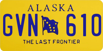 AK license plate GVN610