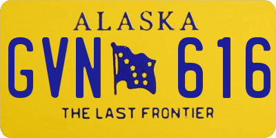 AK license plate GVN616