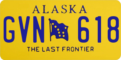 AK license plate GVN618
