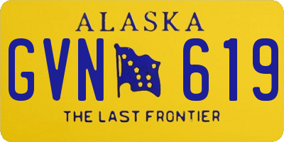 AK license plate GVN619