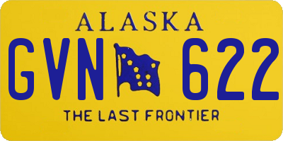 AK license plate GVN622