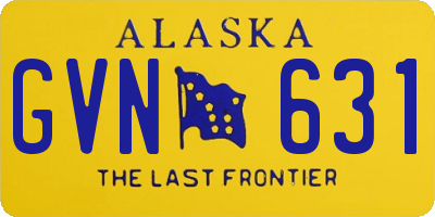 AK license plate GVN631