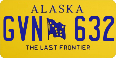 AK license plate GVN632