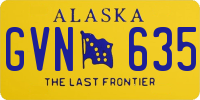 AK license plate GVN635