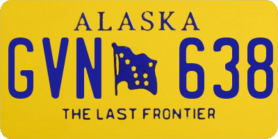 AK license plate GVN638