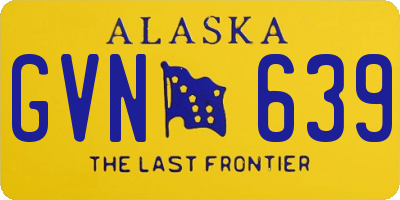 AK license plate GVN639