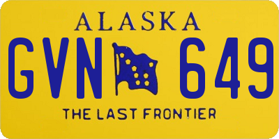 AK license plate GVN649