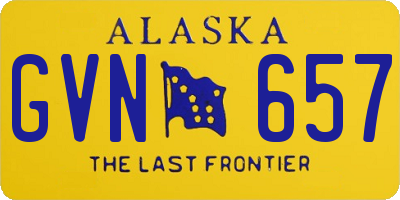 AK license plate GVN657