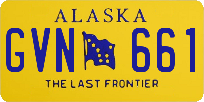 AK license plate GVN661