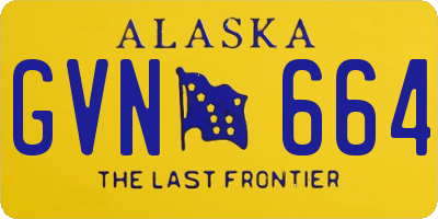 AK license plate GVN664