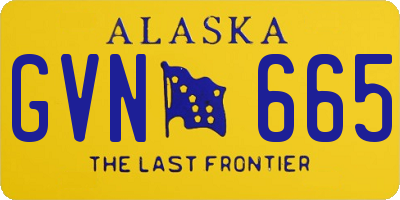 AK license plate GVN665