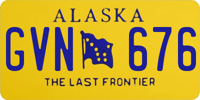 AK license plate GVN676