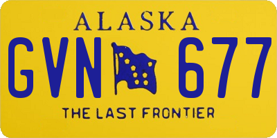 AK license plate GVN677