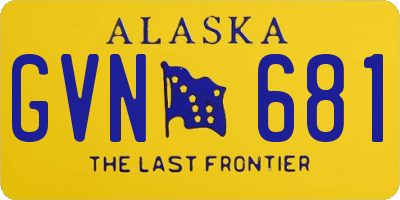 AK license plate GVN681