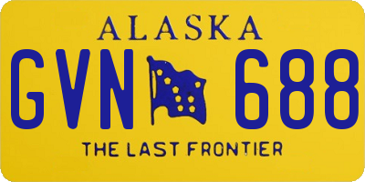 AK license plate GVN688