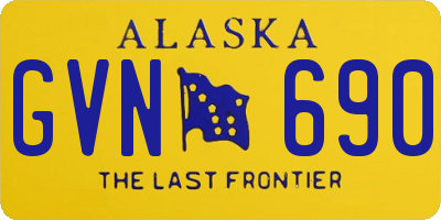 AK license plate GVN690