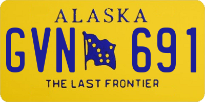 AK license plate GVN691