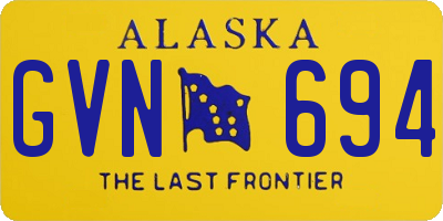AK license plate GVN694