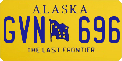AK license plate GVN696