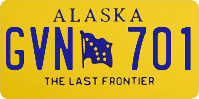 AK license plate GVN701