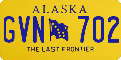 AK license plate GVN702