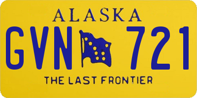 AK license plate GVN721