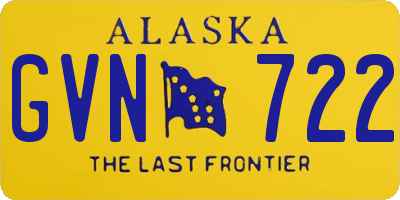 AK license plate GVN722
