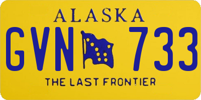 AK license plate GVN733