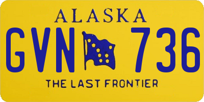 AK license plate GVN736