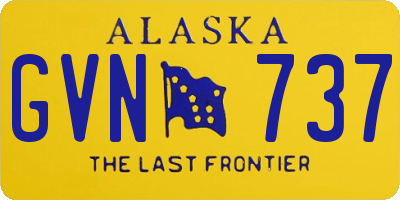 AK license plate GVN737