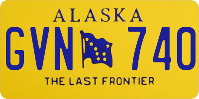 AK license plate GVN740